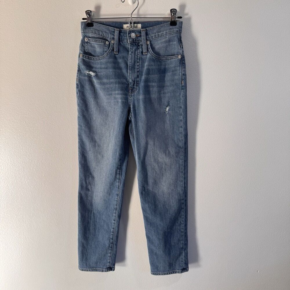 Madewell Classic Straight Jeans Womens 25 / 0 / 2 Light Wash Denim Stretch High